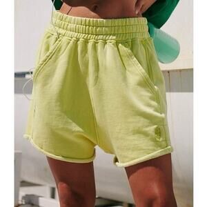 Free People FP Movement All Star Solid Shorts Large Women’s Highlighter